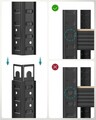 Set 2 rafturi modulare pentru depozitare, Songmics Heavy-Duty, max 875 kg, 90x40x180 cm, MDF/otel, negru