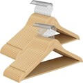 Set 30 umerase subtiri din lemn, Songmics, 43x0.8x21 cm, lemn de mesteacan, natural