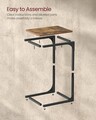 Masuta laterala C-Shaped, Vasagle, 40x30x62 cm, PAL/otel, maro