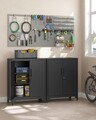 Dulap metalic pentru birou, Songmics, 80x40x90 cm, otel, negru