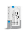 Set tacamuri 24 piese Linen, Amefa, 6 persoane, inox 18/0, argintiu