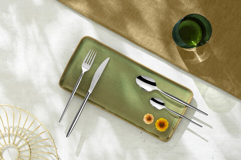 Set tacamuri 24 piese Soprano, Amefa, 6 persoane, inox 18/0, argintiu