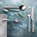 Set tacamuri 24 piese in cutie de lemn Moderno, Amefa, 6 persoane, inox 18/10, argintiu