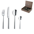 Set tacamuri 24 piese in cutie de lemn Moderno, Amefa, 6 persoane, inox 18/10, argintiu