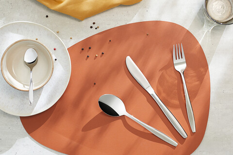 Set tacamuri 24 piese in cutie de lemn Florence, Amefa, 6 persoane, inox 18/10, argintiu