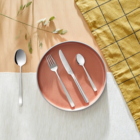 Set tacamuri 24 piese in cutie de lemn Martin, Amefa, 6 persoane, inox 18/10, argintiu