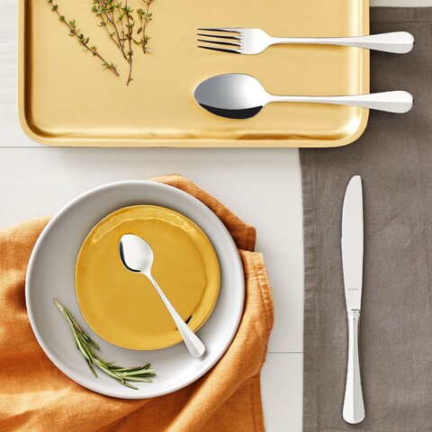 Set tacamuri 24 piese in cutie de lemn Baguette, Amefa, 6 persoane, inox 18/10, argintiu