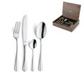 Set tacamuri 24 piese in cutie de lemn Baguette, Amefa, 6 persoane, inox 18/10, argintiu