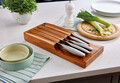 Set 5 cutite si suport in sertar Forme, Richardson Sheffield, 39x17 cm, inox 13/0, argintiu/natur