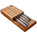 Set 5 cutite si suport in sertar Forme, Richardson Sheffield, 39x17 cm, inox 13/0, argintiu/natur