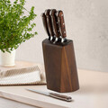 Set 5 cutite si suport Virtuose, Richardson Sheffield, 14x22 cm, inox 13/0, maro