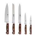 Set 5 cutite si suport Virtuose, Richardson Sheffield, 14x22 cm, inox 13/0, maro