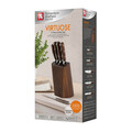 Set 5 cutite si suport Virtuose, Richardson Sheffield, 14x22 cm, inox 13/0, maro