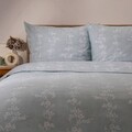 Lenjerie de pat dubla Heavenly, Homla, 3 piese, 160x200 cm, bumbac, albastru/alb