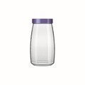 Borcan cu capac, Mandacaru, 2 L, plastic (PP)/sticla termorezistenta, mov