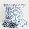 Lenjerie de pat King Size, Marissa, Homla, 3 piese, 200x220 cm, bumbac, alb/albastru
