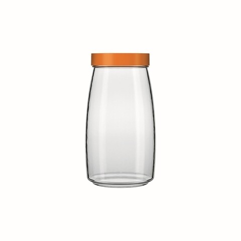 Borcan cu capac, Mandacaru, 2 L, plastic (PP)/sticla termorezistenta, portocaliu