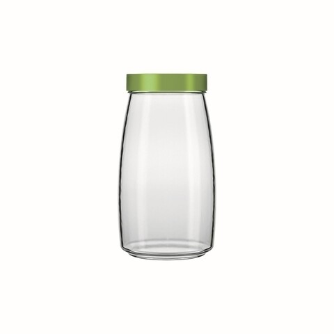 Borcan cu capac, Mandacaru, 2 L, plastic (PP)/sticla termorezistenta, verde