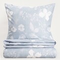 Lenjerie de pat King Size, Blossom, Homla, 3 piese, 200x220 cm, microfibra din poliester, albastru/alb