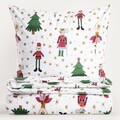 Lenjerie de pat King Size, Licola, Homla, 3 piese, 200x220 cm, microfibra din poliester, multicolor