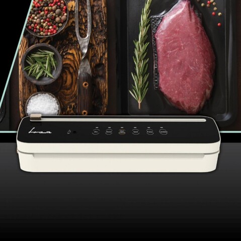 Aparat pentru vidat alimente Fram, 100W, crem/negru