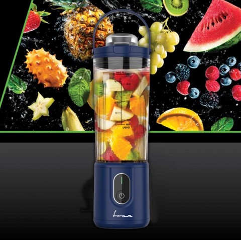 Blender portabil Fram, 7.4V, 400 ml, albastru