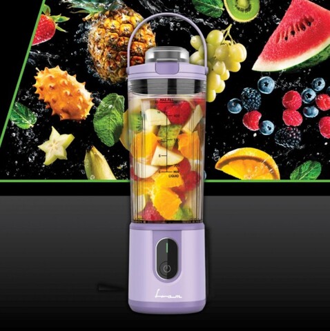 Blender portabil Fram, 7.4V, 400 ml, mov