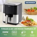 Friteuza Healthyera, Heinner, 1500W, 6L, negru