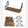 Set 3 rafturi de perete, Vasagle, 30 cm / 35 cm / 40 cm, PAL/otel, maro rustic