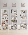 Biblioteca cu 6 rafturi, Scandinavian Style, Vasagle, 60x24x178.5 cm, PAL, alb