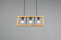 Lustra Agra, TRIO, 60x8.5x150 cm, 13.5W, 3x E27, metal, negru mat/natur