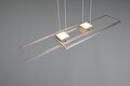 Lustra Albany, TRIO, 100x28x150 cm, 37W, 1x SMD, aluminiu, argintiu mat