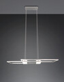 Lustra Albany, TRIO, 100x28x150 cm, 37W, 1x SMD, aluminiu, argintiu mat