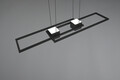 Lustra Albany, TRIO, 100x28x150 cm, 37W, 1x SMD, aluminiu, negru mat