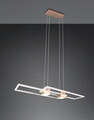 Lustra Albany, TRIO, 100x28x150 cm, 37W, 1x SMD, aluminiu, maro/alb