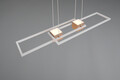 Lustra Albany, TRIO, 100x28x150 cm, 37W, 1x SMD, aluminiu, maro/alb