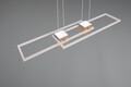Lustra Albany, TRIO, 100x28x150 cm, 37W, 1x SMD, aluminiu, maro/alb