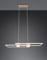 Lustra Albany, TRIO, 100x28x150 cm, 37W, 1x SMD, aluminiu, maro/alb