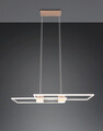 Lustra Albany, TRIO, 100x28x150 cm, 37W, 1x SMD, aluminiu, maro/alb