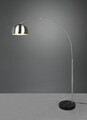 Lampadar Argentina, TRIO, 38x172.5x200 cm, 60W, 1x E27, metal, argintiu mat/negru