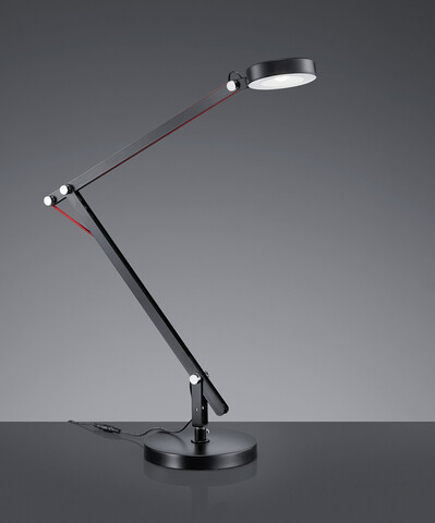 Lampa de masa Amsterdam, TRIO, 18x90 cm, 5W, 1x SMD LED, metal, negru