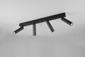 Plafoniera Ambala, TRIO, 65x13x17.5 cm, 5.5W, 4x SMD, metal, negru mat