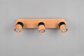 Plafoniera Aruni, TRIO, 48x9x15 cm, 10W, 3x GU10, lemn, natur/negru