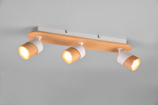 48x9x15 cm, Natur;Alb, Plafoniera