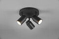 Plafoniera Angelo, TRIO, 20x15.5 cm, 5W, 3x GU10, metal, negru mat