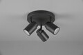 Plafoniera Angelo, TRIO, 20x15.5 cm, 5W, 3x GU10, metal, negru mat