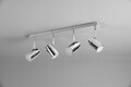 Plafoniera Angelo, TRIO, 52x19.5x9.5 cm, 5W, 4x GU10, metal, argintiu