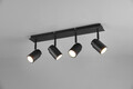 Plafoniera Angelo, TRIO, 52x19.5x9.5 cm, 5W, 4x GU10, metal, negru mat