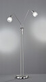 Lampadar Antibes, RL, 55x25x125 cm, 28W, 2x E14, metal, argintiu mat/alb
