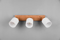 Plafoniera Assam, RL, 45x10x21 cm, 25W, 3x E14, lemn, natur/alb